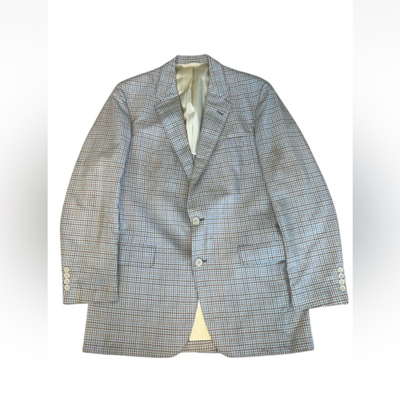 Vintage Gant Men’s Plaid Cotton Sport Coat Blazer Size 42 Regular USA